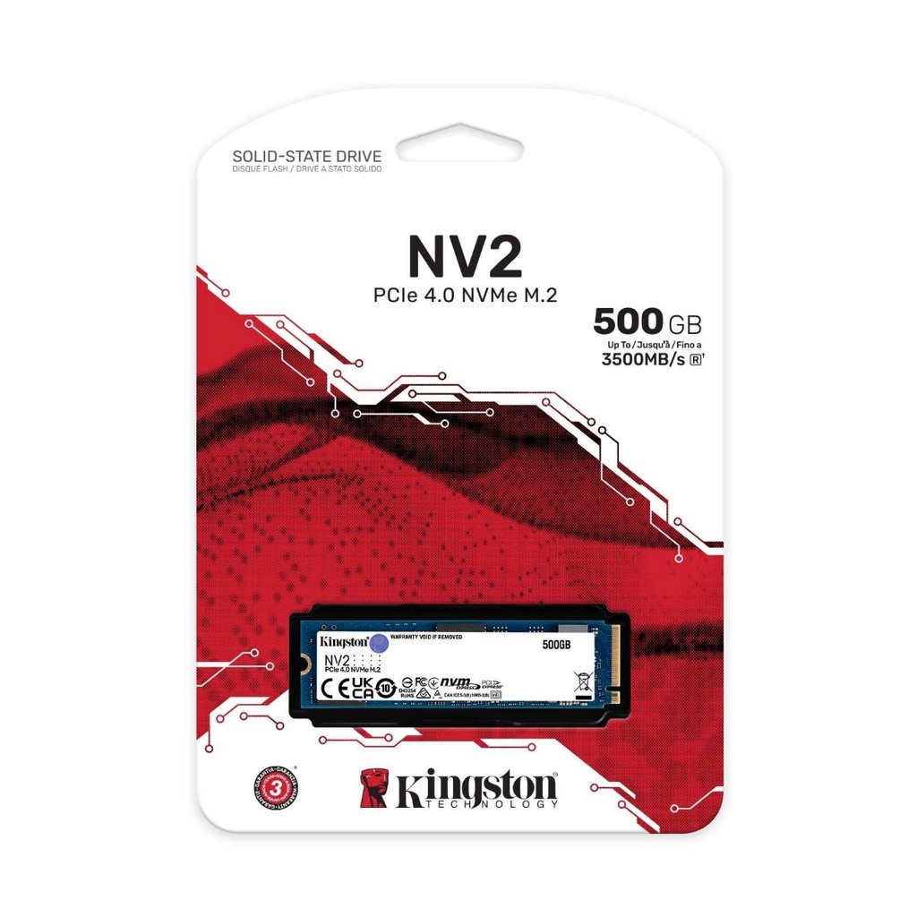 UNIDAD NVME M2 500GB, Versión 4.0 puerto PCI Express